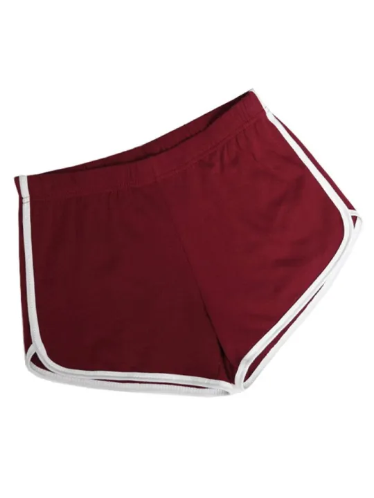 Summer%20Sports%20Shorts%20Women%20Home%20Casual%20Solid%20Fashion%20Yoga%20Beach%20Short%20Contrast%20Binding%20Side%20Split%20Elastic%20Waist%20Patchwork%20Bottom%20-%20Image%207