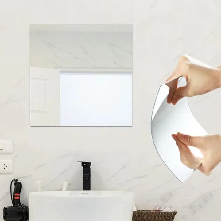 Flexible%20Mirror%20Sheets%20Self%20Adhesive%20Removable%20Non%20Glass%20Mirror%20Tiles%20Mirror%20Stickers%20Decals%20for%20Home%20Room%20Bedroom%203D%20Wall%20Decor%20-%20Image%202