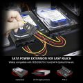 SATA Power Extension Cable, 6 Pack 15 Pin SATA Male to Female Extender Cable Cord Adapter for Hard Drive Disk, HDD, SSD, PCIE. 