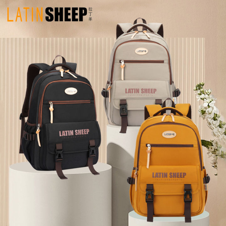 Latin sheep fashion school bag nylon twill trend versatile backpack for primary and secondary school students men and women casual backpack for children
