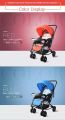 New bron 720W Baby Stroller Comfortable Rocking Prams Blue & Red.