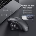 HXSJ Rechargeable Trackball Mouse BT+2.4G Dual Mode Mouse for PC Mac Computer Laptop Tablet Gamer Mause. 