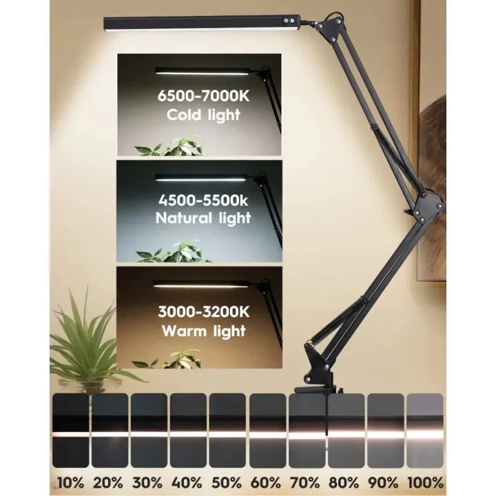 LED%20Desk%20Lamp%20with%20Clamp%2010W%20Swing%20Arm%20Desk%20Lamp%20Eye-Caring%20Dimmable%20Desk%20Light%20with%2010%20Brightness%20Level,%203%20Lighting%20Modes%20-%20Image%202