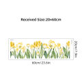 Surface visible glass sticker self-adhesive window sticker double photo tulip flower BR0033-41D fully transparent UV plant flower. 