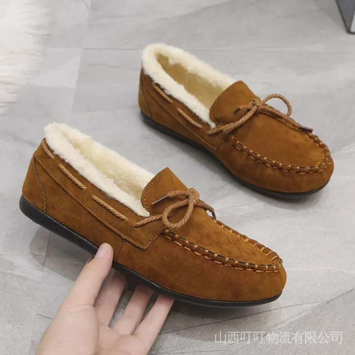 Gommino%20Female%20Winter%20Fleece-lined%202024%20New%20Fur%20Shoes%20Female%20Outdoor%20Non-Slip%20One%20Pedal%20Loafer%20Snow%20Cotton%20Boots%20-%20Image%204