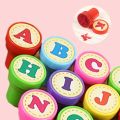 【Lejia】Pcs Alphabets Stamp Inking Ink Pad Stamper.