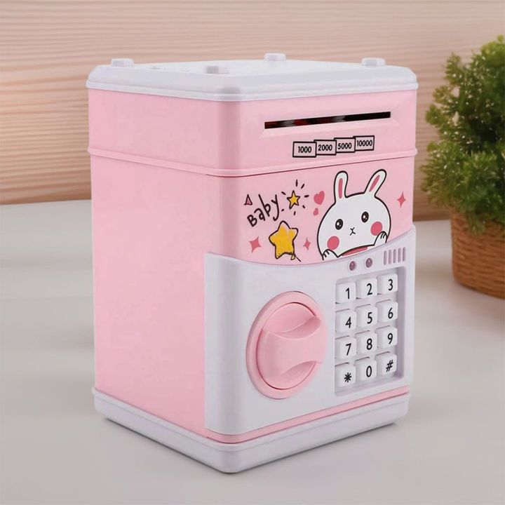 Electric Money Bank for Kids, Kids Money Bank, Password Safe Money Bank,Electric Piggy Bank, Mini Atom Electronic Coin Bank Box for Password Lock Case