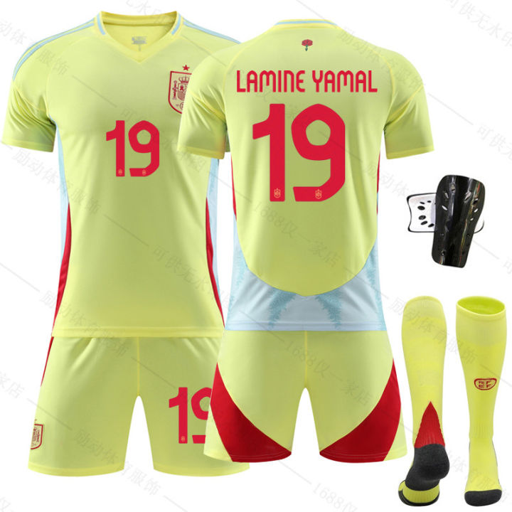 Football raining hes 2024 Spain Away Cup Football hes suit Jersey o.7 orata 9 arey 19