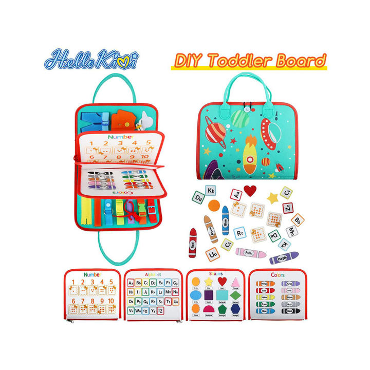 HelloKimi Toddler Busy Board Sensory Montessori Board Preschool Children  Learning Toys Baby Early Educational Toys Autism Preschool Activities Board 