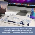 AULA F99 Wireless Mechanical Keyboard Hot Swappable Custom Keyboard Linear Switches Gasket Structure RGB Backlit Gaming Keyboard. 