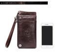 Royal Bagger Long Wallet for Men Cow Leather Fashion RFID Clutch Bags Zipper Coin Purse Business High Capacity Multi-Card Card Holder. 