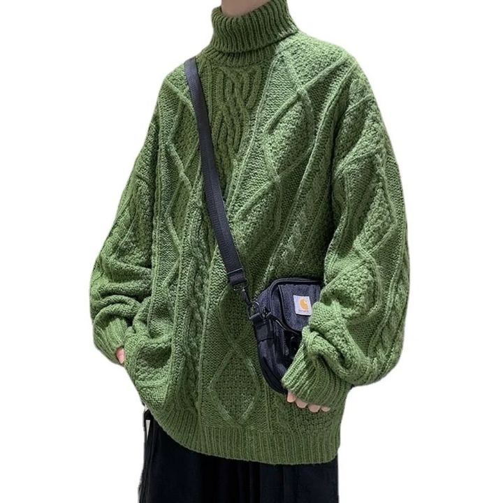 Green%20Sweaters%20Men%20Winter%20Pullover%20Turtleneck%20Sweaters%20Streetwear%20Fisherman%20Sweater%20Cable%20Knit%20Jumper%20Oversized%20Sweaters%20Trends%20-%20Image%205