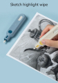 Superior Art Student Electric Eraser Sketching High Gloss Details Rubber Pen Replaceable Core Student Supplies.