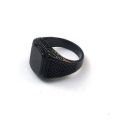 Metal Finger Ring for Men - Black. 