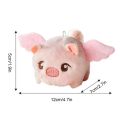 INS Angel Little Flying Pig Plush Toy Pull Rope Tail Movable Kawaii Anime Plushie Toys Fun Pendant Keychain Doll Christmas Gift. 