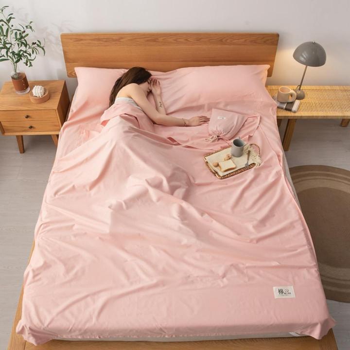 Pure Cotton Sleeping Bag Portable Travel Anti-Dirty Bed Sheet Indoor Hotel High Quality Stain Proof Sleeping Sheet Bag