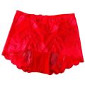 Lace Panties Underwear Women Mid Waist Brief Seamless Transparent Intimates Lingerie Plus Size Female Panties. 