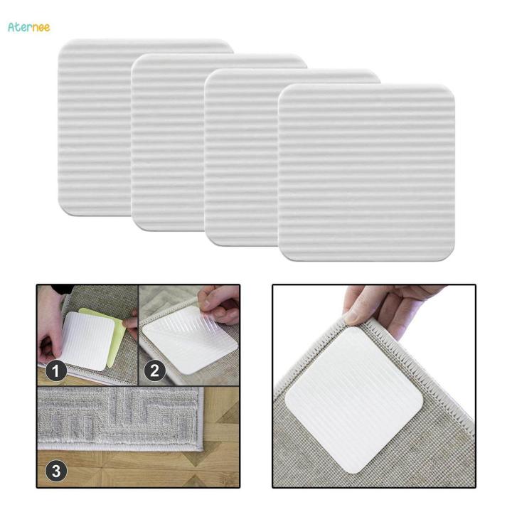 4Pcs Carpet Gripper Under Rug Non Slip Corner Grippers Carpet Tape 4pcs Carpet Gripper Under Rug Non Slip Corner Grippers Carpet Tape