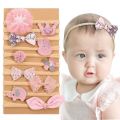 10Pcs/Set Cute Baby Girl Hair Accessories Bows Crown Newborn Baby Headband Hair Bands Children Kids Haarband Girl Hair Clips.