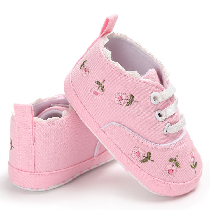 2021%202020%20Kids%20Shoes%20Baby%20Children%20Girl%20Embroidery%20Flower%20Soft%20Single%20Crib%20Toddler%20Summer%20Princess%20First%20Walker%20Casual%20Shoes%200-18m%20-%20Image%204