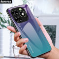 For Tecno Spark Go 2024 Phone Case Gradient 9H Tempered Glass Protector Colorful Soft Edge for Tecno Spark Go 2024 Cover Casing HP. 