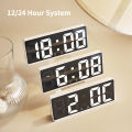 Alarm Clock Digital Temperature Display Dual Alarms Snooze Desktop Table Clock 12/24H LED Clocks Home Decor. 