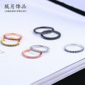 Partition Ring Silver Thin Ring Heart Stud Earring Lover Rainbow Clicker Nose Ring Body Piercing Jewelry. 