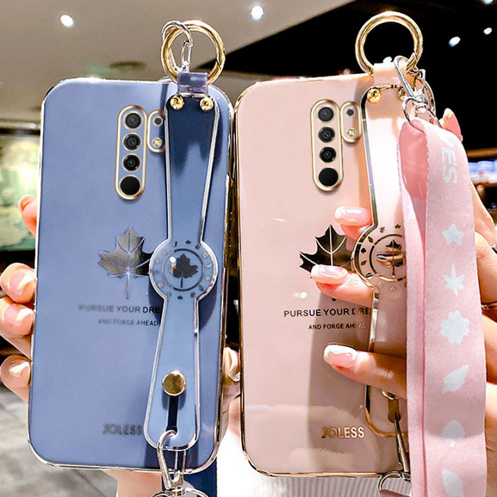 For%20Xiaomi%20Redmi%209%20Back%20Cover%20with%20Lanyard%20+%20Wristband%20Fashion%20Shiny%20Maple%20Leaf%20Plating%20Bumper%20Stand%20Holder%20Case%20Camera%20Protection%20Soft%20Silicone%20Mobile%20Phone%20Cases%20-%20Image%204