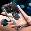 For Redmi Note 13 Pro Plus case Clear Rugged Honeycomb Design Silicone Armor Shockproof Kickstand Holder For Redmi Note 13 Pro Back Cover Phone Cases. 