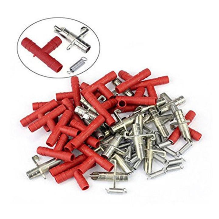 Durable 50Pcs Automatic Nipple Water Feeder Drinker Waterer for Bunny Rodents Rabbit Nipple Water Drinker Spring Drinker Farm Animals