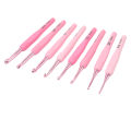 8Pcs Crochet Hook Set 2.5 to 6mm Ergonomic Handle Smoothing Strong Steel Plastic Crochet Needle Set for Knitting Sewing.