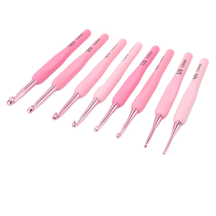 8Pcs%20Crochet%20Hook%20Set%202.5%20to%206mm%20Ergonomic%20Handle%20Smoothing%20Strong%20Steel%20Plastic%20Crochet%20Needle%20Set%20for%20Knitting%20Sewing%20-%20Image%207