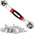 360 Degree Multipurpose Tiger Wrench 8 in 1 Tools Socket Works Universal Ratchet Spline Bolts Torx Sleeve Rotation Hand Tools. 