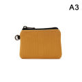 Solid Color DIY Canvas Purse Zipper Mini Key Bag Pocket Wallet.