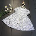 1-4 Years Baby Girl White Printed Cotton Dress Featuring Characters Dress Your Little Princess in Colorful Cotton Delight. 