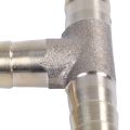 8mm T Shape Air Gas Fuel Water Gasoline Hose Joiner Pipe Connector - brass tone. 