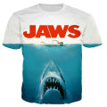 Funny Shark T-shirts Casual Style T Shirt Streetwear 3D Jaws Shark Printed Tee Men Boys T Shirts.