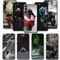 Moto Cross Motorcycle Sports Car Phone Shell For Samsung Galaxy S23 S22 S21 S20 FE Ultra S10 S9 S8 Plus Note 20Ultra 10Plus Case. 