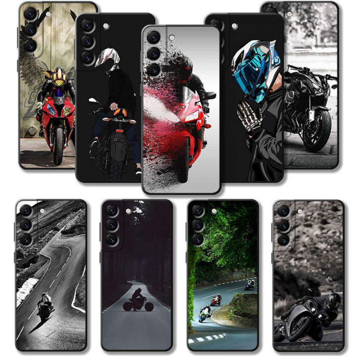 Moto Cross Motorcycle Sports Car Phone Shell For Samsung Galaxy S23 S22 S21 S20 FE Ultra S10 S9 S8 Plus Note 20Ultra 10Plus Case