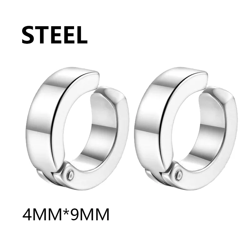 12 Pairs CZ Magnetic Stud Earrings for Men Stainless Steel Non