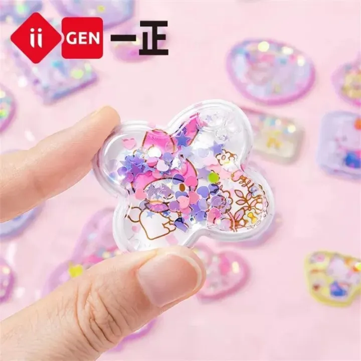 Kawaii%20Sanrio%20Shake%20Water%20Stickers%20Anime%20Cute%20Hello%20Kitty%20My%20Melody%20Kuromi%20Crystal%20Sticker%203d%20Decorative%20Bubble%20Stickers%20Gift%20-%20Image%205
