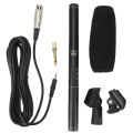 Professional Shotgun Condenser Microphone Cardioid Handheld Mic with 3 Pin XLR Interface for Television News Reporter Interview. 