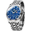 Olevs 2951 Stainless Steel Chronograph Wrist Watch For Men. 