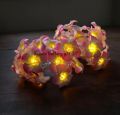 Foam artificial pink plumeria flowers led string lights bedroom decorations  party fairy lights.. 