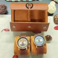 1/2/3-Slot Watch Roll Travel Case Personalized Watch Case Custom Leather Watch Box for Him Engraved Travel Watch Box Men's Gfits. 
