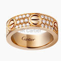 2021 New Love Wedding Band Ring DIAMOND-PAVED Rose gold Can Choose Box. 