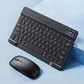 Wireless Keyboard and Mouse Set: Compact Bluetooth Keyboard (Rechargeable) with Matching Mouse. English Ergonomic Design for a Comfortable Experience on iPad, Tablets, Phones, Laptop, Android, iOS, and Windows.