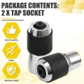 2Pcs Tap Socket Ratchet Tap Wrench 3/8inch Drive Hand Tool 1/4-1/2 Taps,0-1/2 Taps Tapping Socket Set Tap Socket Adapter. 
