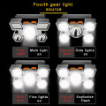 Headlight led five-head aircraft light usb rechargeable head-mounted small light outdoor miner's lamp headlight. 