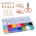 (New)4000 pc clay bead bracelet making kit 14 color polymer clay bead bracelet jewelry making kit for DIY art and craft kit, gift for girl. 